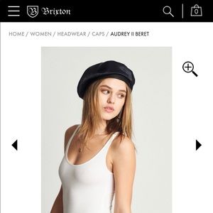 NWT Brixton Aubrey Beret in Dark Navy